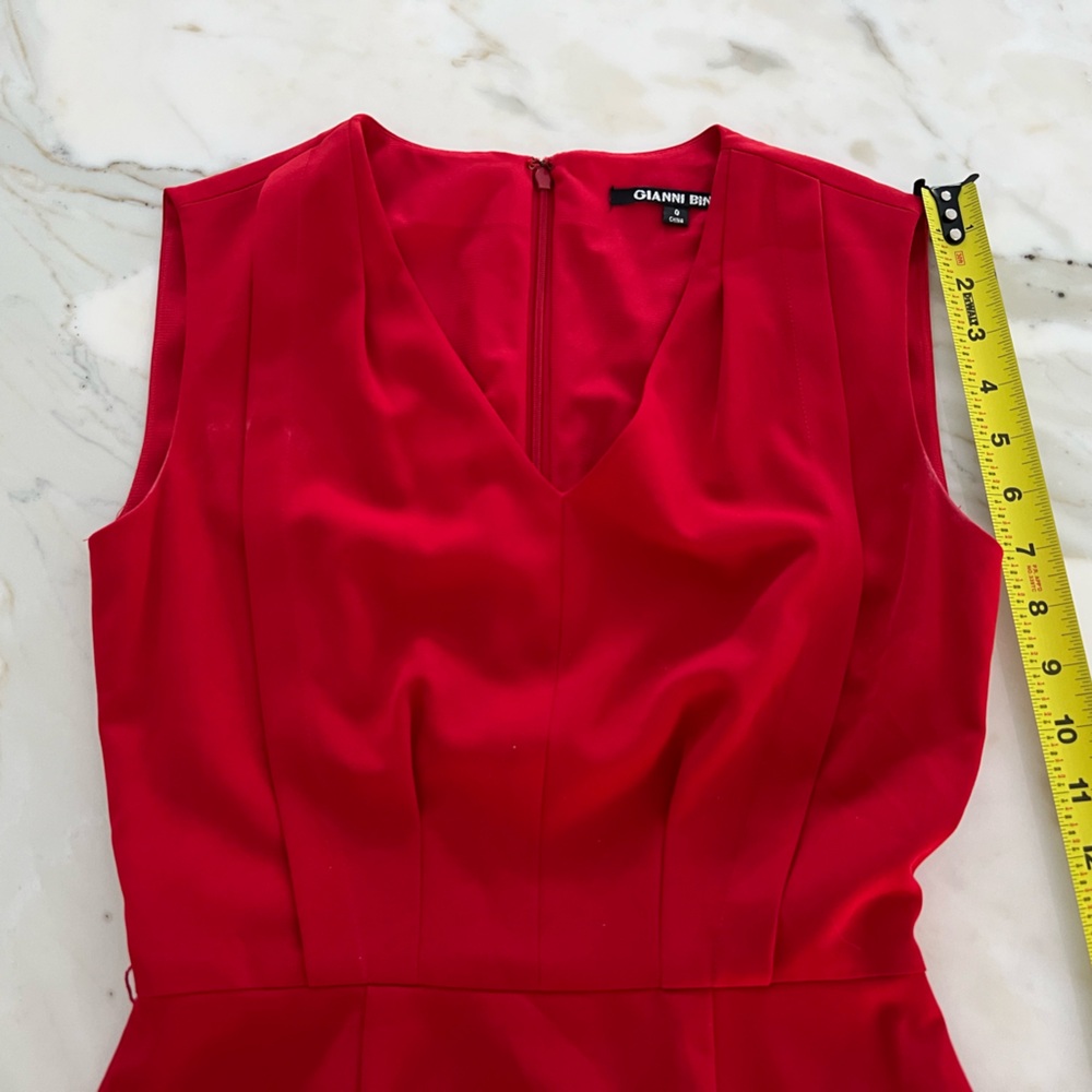 GIANNI BINI RED BELTED DRESS SIZE US 0 - Picture 10 of 16